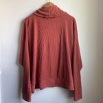 Natural Reflections  Cowl Neck Thermal Waffle Pullover (Sz 1X) Pumpkin Orange Photo 4