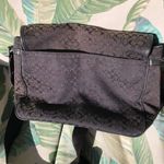 Coach  Black/Brown Signature Purse Messenger Bag 12x9x4" Photo 3