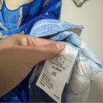 Farm Rio Tropical Groove Linen Belted Romper Blue Size XS Photo 10