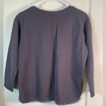 Zaroo Charcoal Gray Long Sleeve Blouse BOXY Oversize Size Small EUC #2789 Photo 6