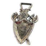 Armor Lion Shield Axe Coat Of Arms Warrior Watch Fob Pendant A519 Photo 1