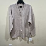 ASOS NWT  DESIGN longline waisted cardigan in premium wool in Marshmallow L Photo 2