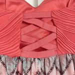 No Boundaries NEW  Juniors Medium 7-9 Coral Pastel Strapless Summer Dress Formal Photo 4
