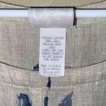 Pacific&Co Produce Cream Neutral Blue Floral Full Length Linen Dress - size large Photo 3