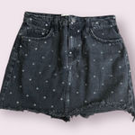 CURRENT ELLIOTT Black Polka Dot Denim Skirt Size 27 Photo 0