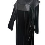 Jessica Howard Plus Size Women 20W Black Velvet Dress Party Formal Satin Ruched Photo 0