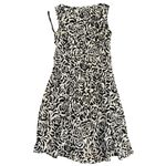 Evan Picone Vintage Women's Black Cream Floral Boat Neck A-Line Dress Size 6 Photo 1