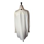 Alexander Wang  Shirt Women 4 Ivory Button Down Long Sleeve‎ Blouse Luxury Preppy Photo 2