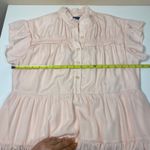 Biltmore Tiered Dress Ruffle Mock Neck Short Sleeve Casual Pink Size M Size M Photo 2