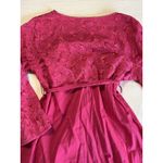 lilka anthropologie Red Wrap Dress Size Small Eyelet Pockets Cotton Casual Photo 5