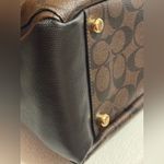 Coach AUTHENTIC MORGAN SIGNATURE PVC SATCHEL BAG PURSE F34617 BROWN/BLACK Photo 4