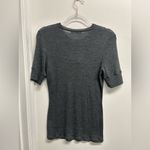 Vince  Heather Gray Shrunken Wool Women's Top Photo 1