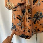 Topshop 8 Chateau Femme Print Satin Peach Kimono Jacket Topper Floral Photo 12