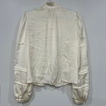 Veronica Beard  Womens Blouse 4 Argonne Shirred Crepe de Chine Blouse Ivory Photo 2