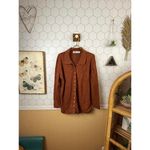 Free People Beach Rust Zuma Buttondown Sweater - Size - Small Photo 1