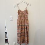 PLACE NATIONALE X NUULY Printed Tie Shoulder Midi Dress size Small Pink Photo 3