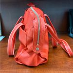 Boden Red Leather Satchel Top‎ Handle Shoulder Bag Tassel Accent Designer Style Photo 3