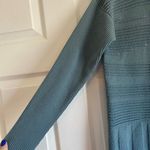 Lafayette 148  blue green sweater small wool cashmere blend ribbed high low Photo 2