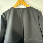 Chico's NWOT  Black Short Crop Jacket Size 1 3/4 Sleeve Collarless Blazer SZ M Photo 5