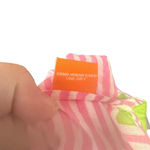 Oliphant Tunic Pink Green Stripe Geometric Caftan Swim Cover Photo 9