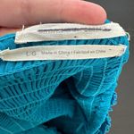 Urban Outfitters Blue Smocked V-Back Cross Neck Cropped Top Women's Size Large Photo 4