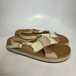 American Eagle ‎ patchwork criss cross sandals white pink tan women’s size 9 Photo 1