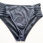 Shade & Shore Black High Waisted Cage Sides Bikini Swim Bottoms Photo 1