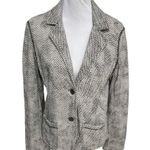 Aeropostale Chevron Cotton Blazer Jacket Black Cream Size XLarge Photo 8