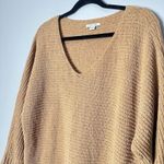 American Eagle  Womens Sweater Medium Relaxed Chenille Pullover Camel Tan Preppy Photo 1