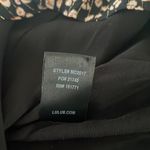 Lulu’s black 3/4 length sleeve pink floral wrap dress with ruffles size Medium‎ Photo 15