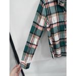 J. Crew Classic Fit Boy Button Front‎ Shirt Women 12 Green Long Sleeve Western Photo 7