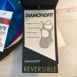 TYR Double Binding Reversible Diamondfit Swimsuit Open Back Gray Blue S Photo 5