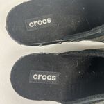 Crocs  Women’s Size 9 Clogs Black Suede Leather Cobbler Studded Slip On Shoes Photo 5