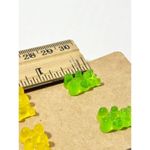 Gummy Bear Novelty Candy Lollies Earrings Studs Yellow 2 pair Green & Yellow Photo 3