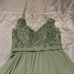 Kennedy Blue Chic Green Lace Maxi Dress Photo 2