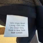 NWT Lisa Perry Black Wool Drop Waist Mini Dress with White Accents | Size 8 Photo 4