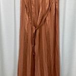 Victoria's Secret Victoria’s Secret Orange Rust Wide Leg Satin Lounge Pants Sz.S NWT Photo 3