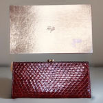 Rolf’s genuine cobra clutch wallet red leather Photo 1