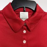 Nike  Golf Polo Shirt Women's Medium Red‎ Golf Famous Grouse Dri Fit Short Sleeve Photo 4