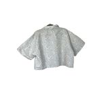 Puma Classics Summer Resort Floral Crop Short Sleeve Button Shirt Womens Blue Photo 2