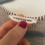 Caution to the Wind  Gray Striped Top Photo 2