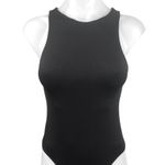ZARA Black Crew Neck Sleeveless Full Cut Bottom One Piece Bodysuit Top Size S Photo 0