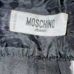 Moschino JEANS Wide Leg Black Trousers Pant with Leather Waistband Size 14 Photo 7