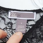 Chelsea28  Womens Lace Sheer Top Size S Black Flutter Sleeve Whimsigoth Witchy Photo 4