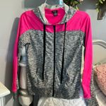 Rue 21 Heather Black Neon Pink Zip Knit Jacket Photo 6