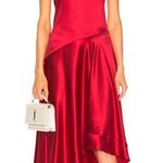 Fleur du mal red poppy colored silk handkerchief hem dress NWT. Size 10 Photo 0