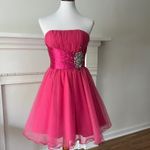 Formal Strapless Mini Dress Small Cocktail Dress Retro 50s Holiday Party Pink Photo 2