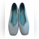 VIVAIA Margot Square Toe V Cut Denim Blue Flats Size 9 Photo 1