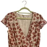 Tularosa  Revolve Red Floral Paisley Ashby Ruffle Trim Romper Sz M Photo 2
