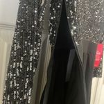Little Mistress black long sleeve sequin pleated dress gunmetal Party New Sz 6 Photo 5